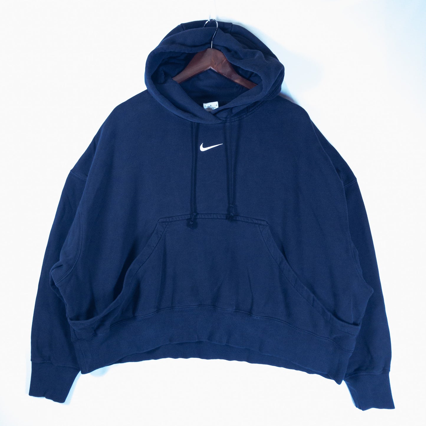 [レディースXL] 00年代 Nike/ナイキ パーカー センターロゴ 短丈