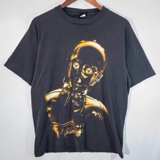 [メンズL] 90年代 Changes/チェンジズ Tシャツ STAR WARS C3-PO キャラクタープリント
