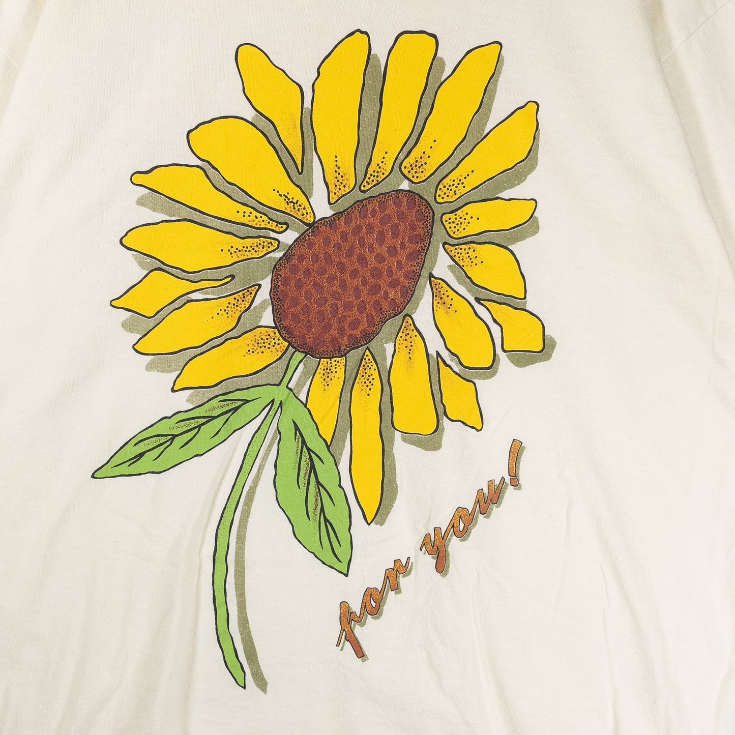 [メンズL] 90年代 anvil/アンビル Tシャツ アートT 向日葵