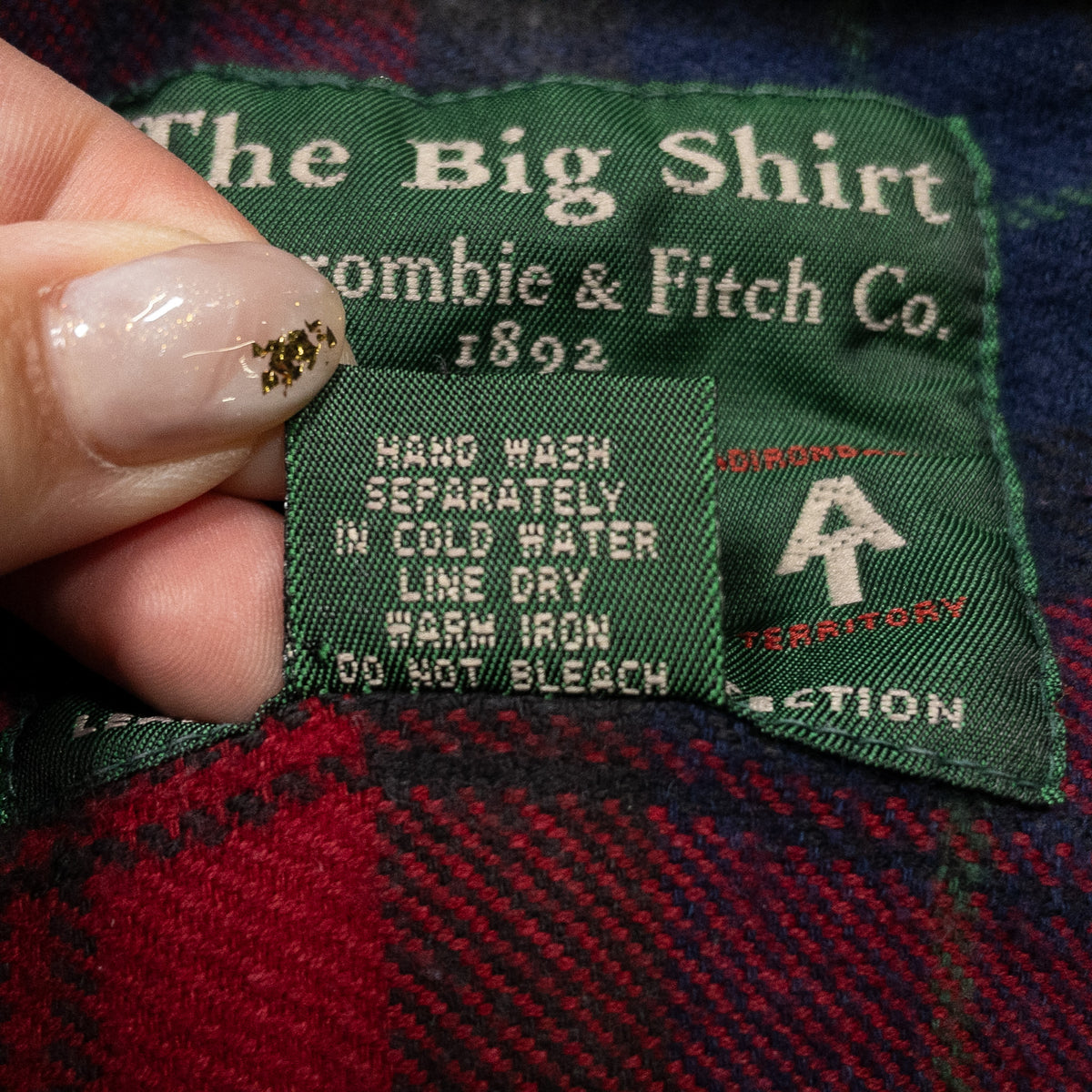 [メンズXXL] 90年代 Abercrombie & Fitch Co./アバクロ ネルシャツ The Big Shirt