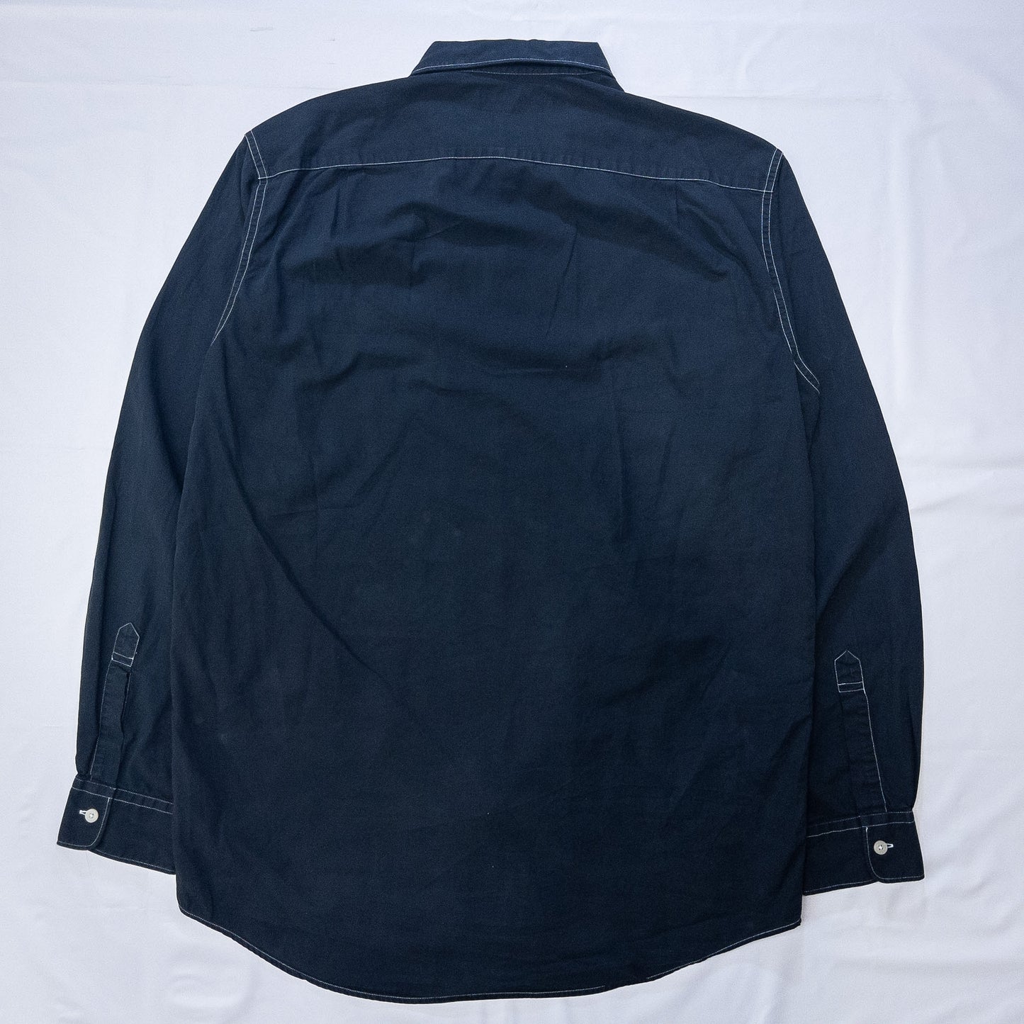 [メンズM] 00年代 POLO GOLF RALPH LAUREN/ポロゴルフラルフローレン ワイシャツ BONNARD 黒染め