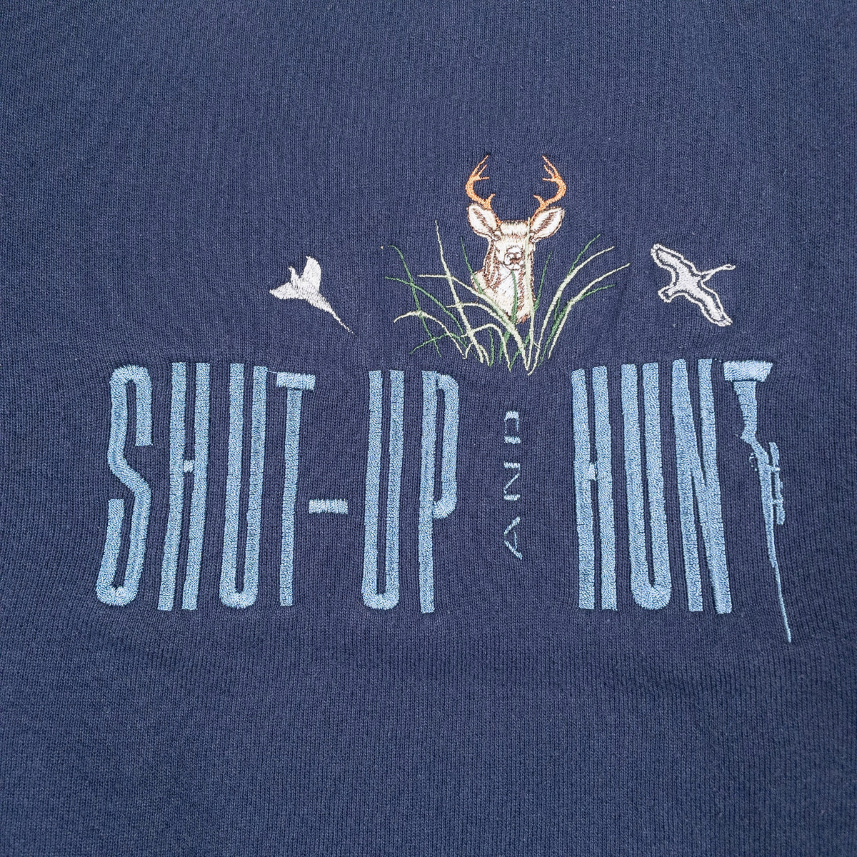 [メンズM] WON'S WEAR スウェット トレーナー ハンティング柄 アニマル柄 SHUT-UP AND HUNT