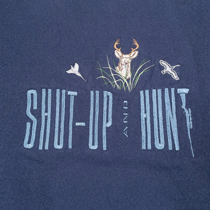 [メンズM] WON'S WEAR スウェット トレーナー ハンティング柄 アニマル柄 SHUT-UP AND HUNT