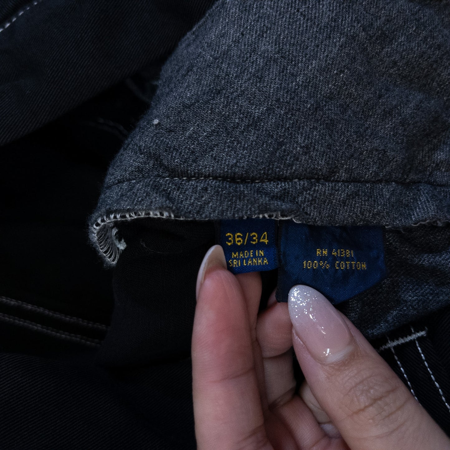 [メンズW31] 00年代 Polo Ralph Lauren/ポロラルフローレン チノパン 黒染め
