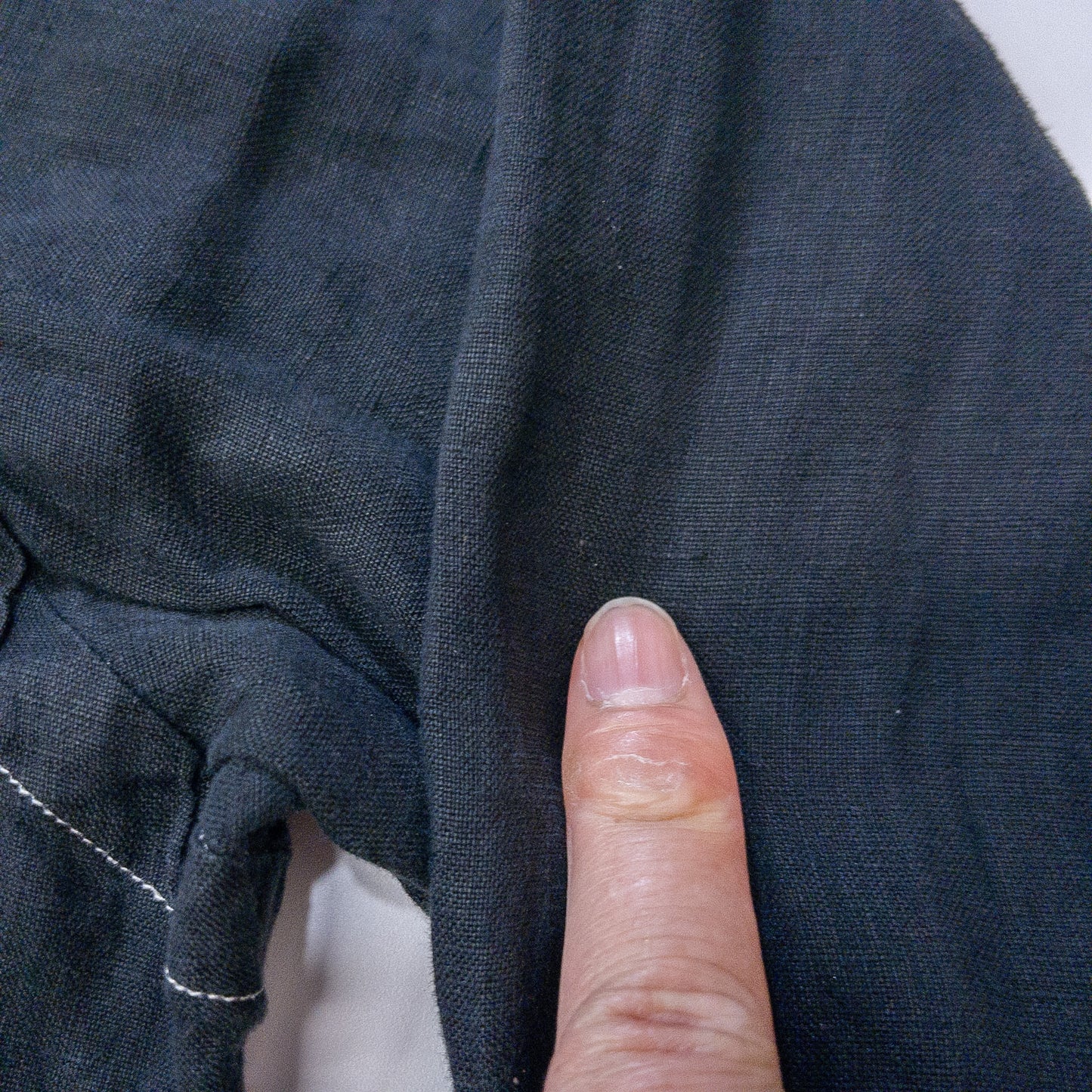 [メンズXXL] 00年代 Ralph Lauren/ラルフローレン ワイシャツ CUSTOM FIT リネンシャツ 黒染め