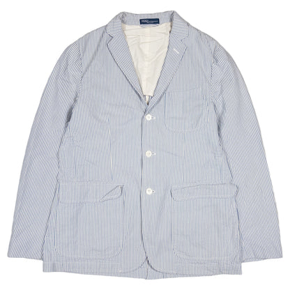 [メンズM] 90〜00年代 Polo by Ralph Lauren/ポロバイラルフローレン テーラードジャケット シアサッカー ストライプ 3つボタン