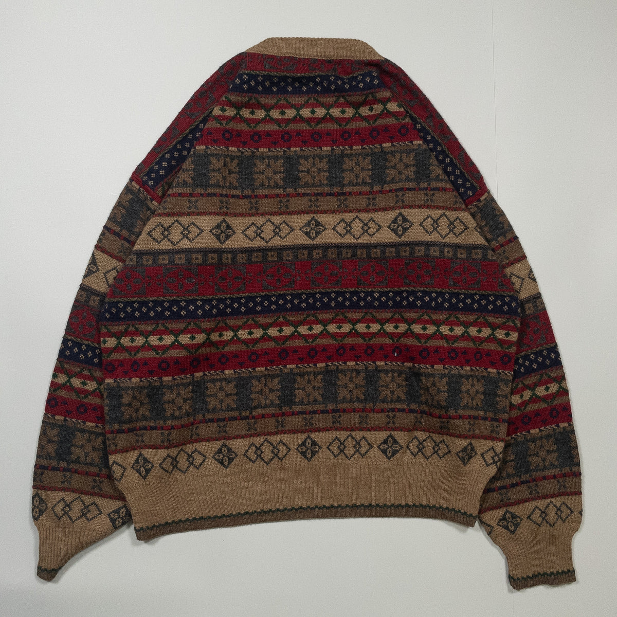 [メンズXL] 90年代 THE ITALIAN SWEATER CO. ニット セーター イタリア製 フェアアイル柄