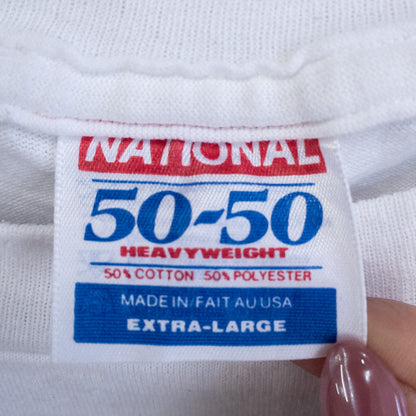 EGGHEAD エッグヘッド Tシャツ XL ホワイト キャラクタープリント National 50-50/ナショナル 50-50