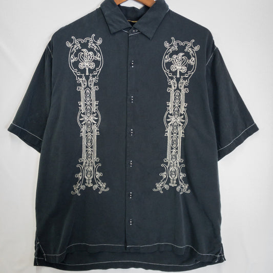 半袖シャツ XL ブラック 刺繍入り Tommy Bahama/トミーバハマ