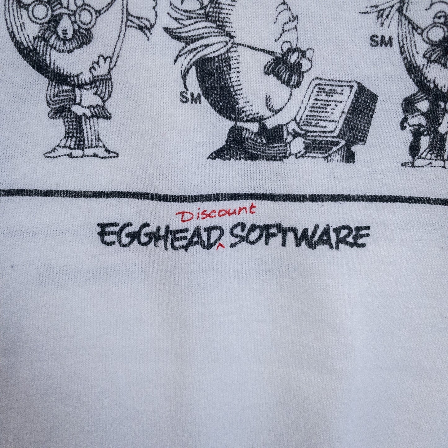 EGGHEAD エッグヘッド Tシャツ XL ホワイト キャラクタープリント National 50-50/ナショナル 50-50
