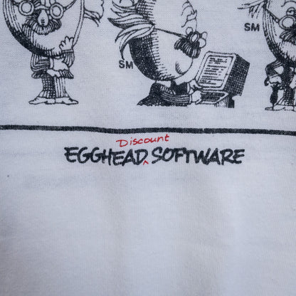 EGGHEAD エッグヘッド Tシャツ XL ホワイト キャラクタープリント National 50-50/ナショナル 50-50