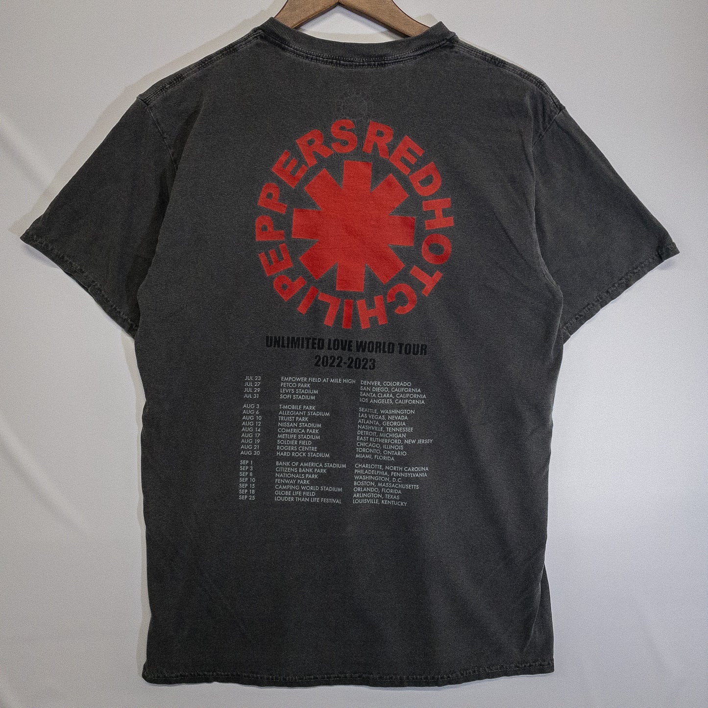 Red Hot Chili Peppers レッドホットチリペッパーズ バンド ツアーTシャツ S チャコール