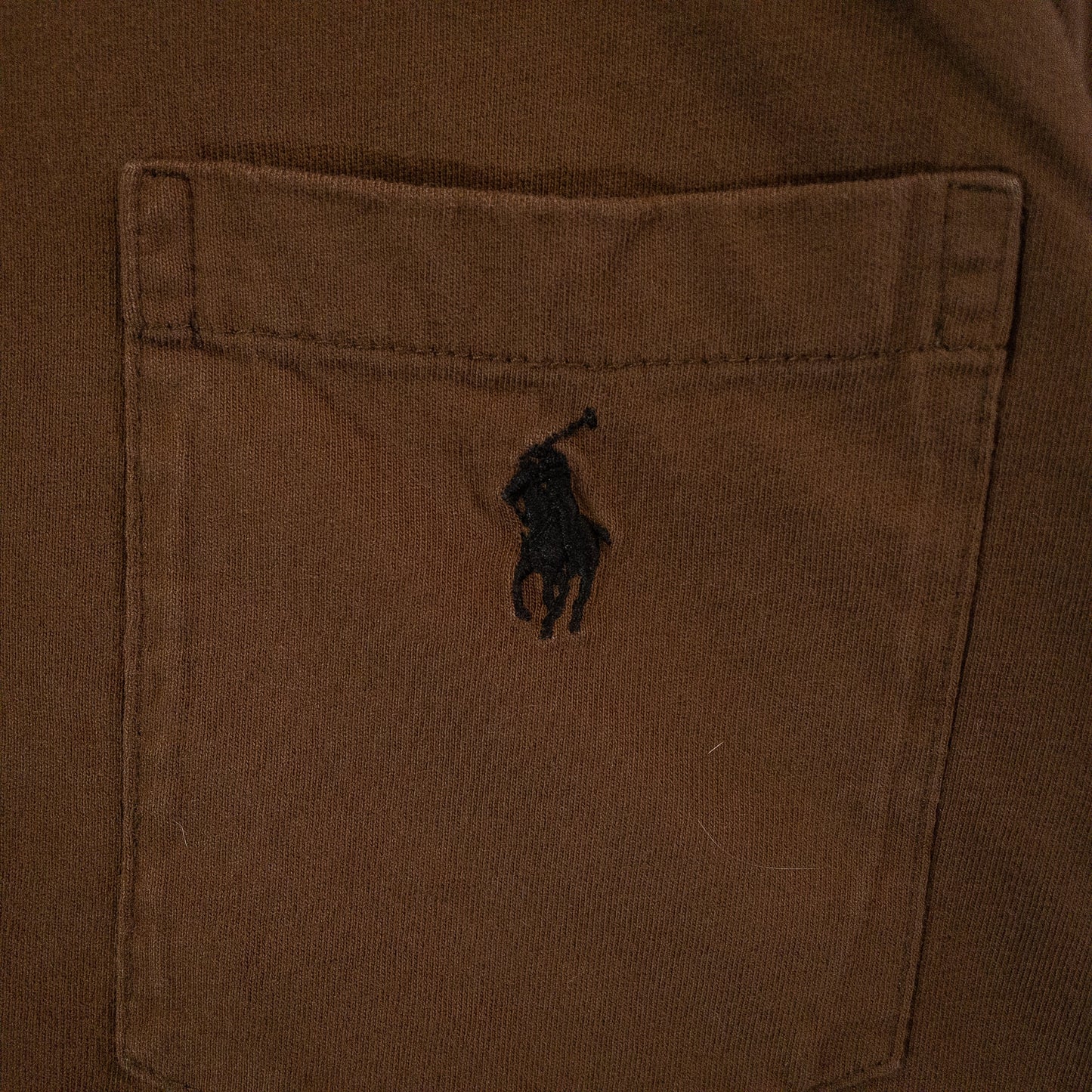 Tシャツ M ブラウン ワンポイント刺繍 ポケット Polo Ralph Lauren/ポロラルフローレン