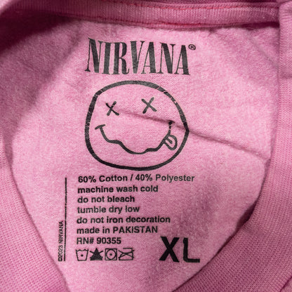 [メンズXL] 00年代 NIRVANA/ニルヴァーナ スウェット トレーナー バンドスウェット