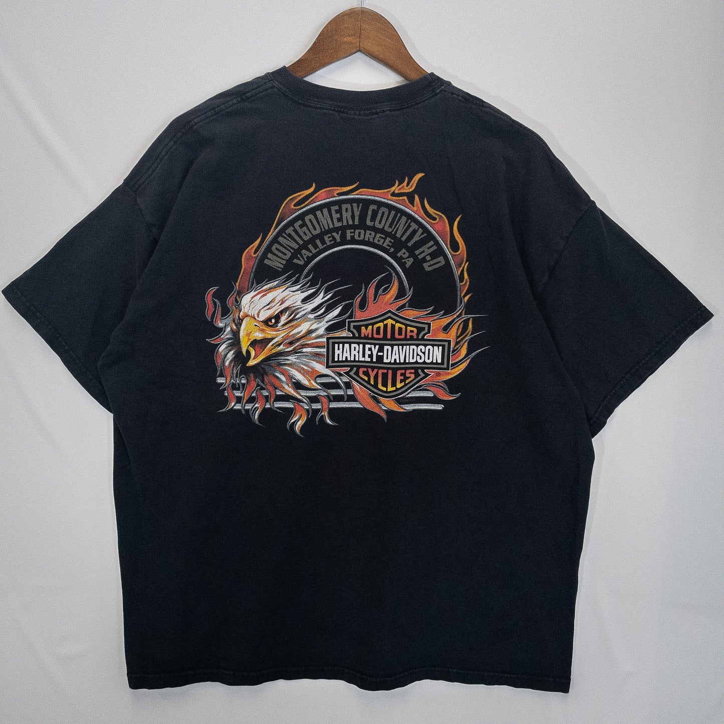 Harley-Davidson ハーレーダビッドソン Tシャツ XXL ブラック ポケットロゴプリント