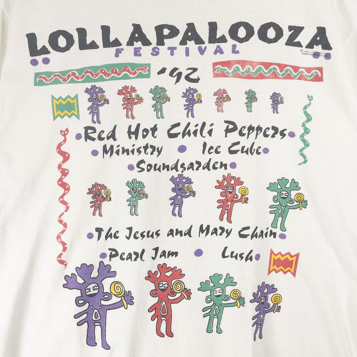 [メンズM] 90年代 Tee Jays/ティージェイズ Tシャツ 1992 LOLLAPALOOZA レッチリ パールジャム