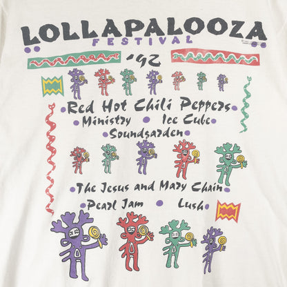 [メンズM] 90年代 Tee Jays/ティージェイズ Tシャツ 1992 LOLLAPALOOZA レッチリ パールジャム
