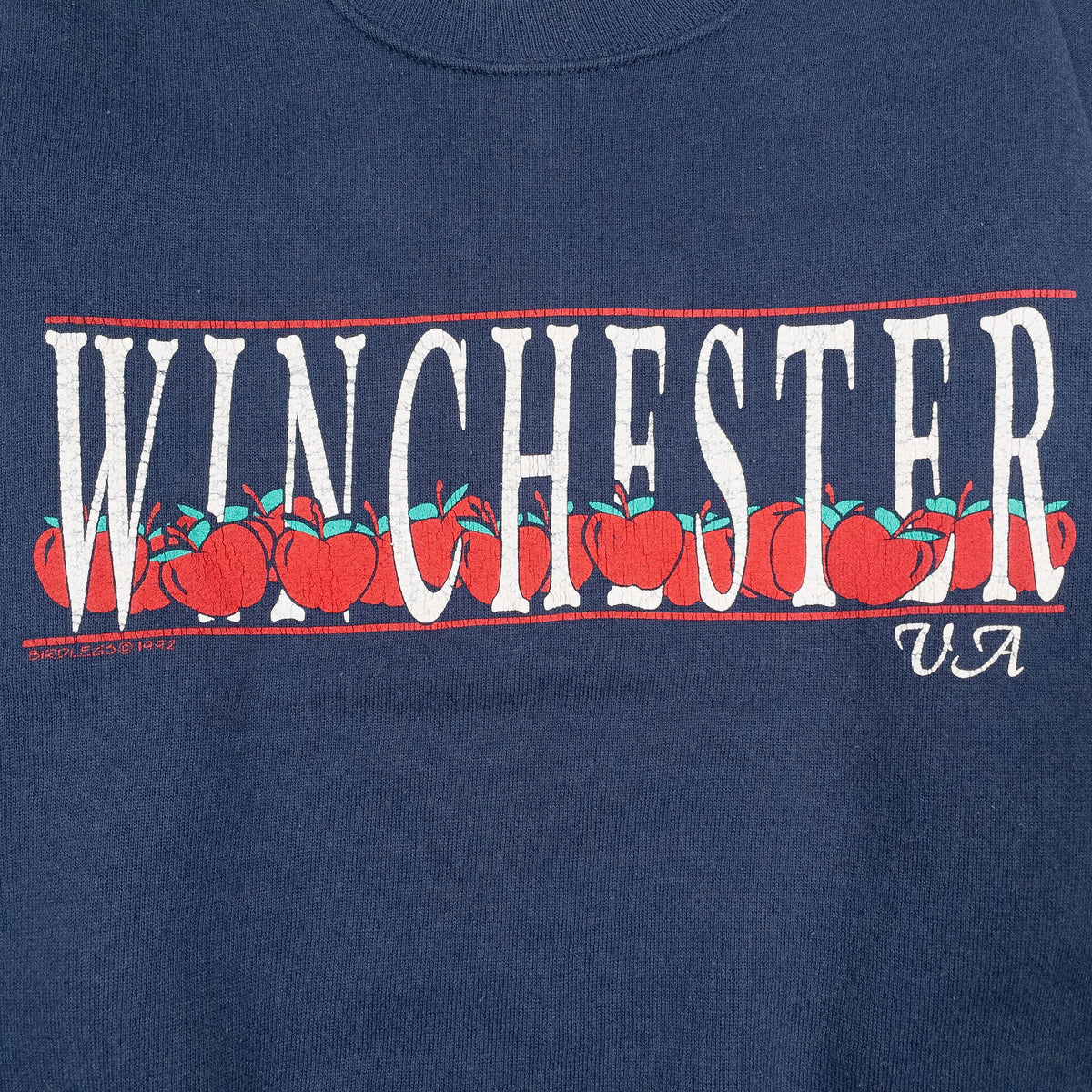 [メンズS] 90年代 Fruit of the Loom/フルーツオブザルーム スウェット トレーナー WINCHESTER リンゴ柄