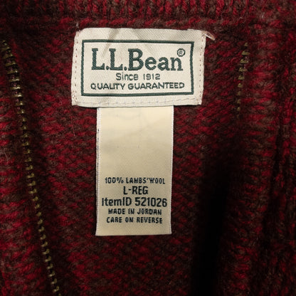 [メンズXL] 90〜00年代 L.L.Bean/エルエルビーン ニット セーター マルチボーダー ハーフジップニット ラムウール