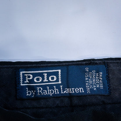 [メンズW33] 90〜00年代 Polo by Ralph Lauren/ポロバイラルフローレン スラックス ツータック ブラック