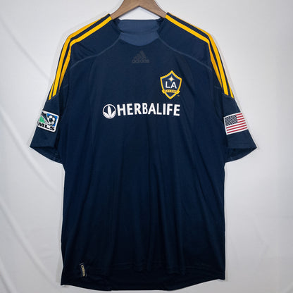 LA Galaxy ロサンゼルスギャラクシー ベッカム サッカーシャツ L ネイビー ロゴ刺繍 23バックプリント adidas/アディダス