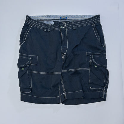 [メンズW41] 00年代 Polo Ralph Lauren/ポロラルフローレン ショートパンツ カーゴショーツ 黒染め