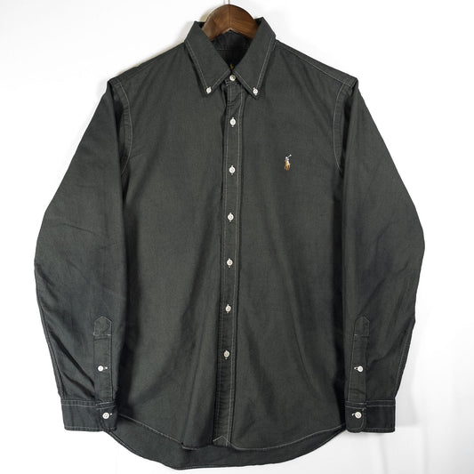 [メンズL] 00年代 Ralph Lauren/ラルフローレン 長袖シャツ 黒染め