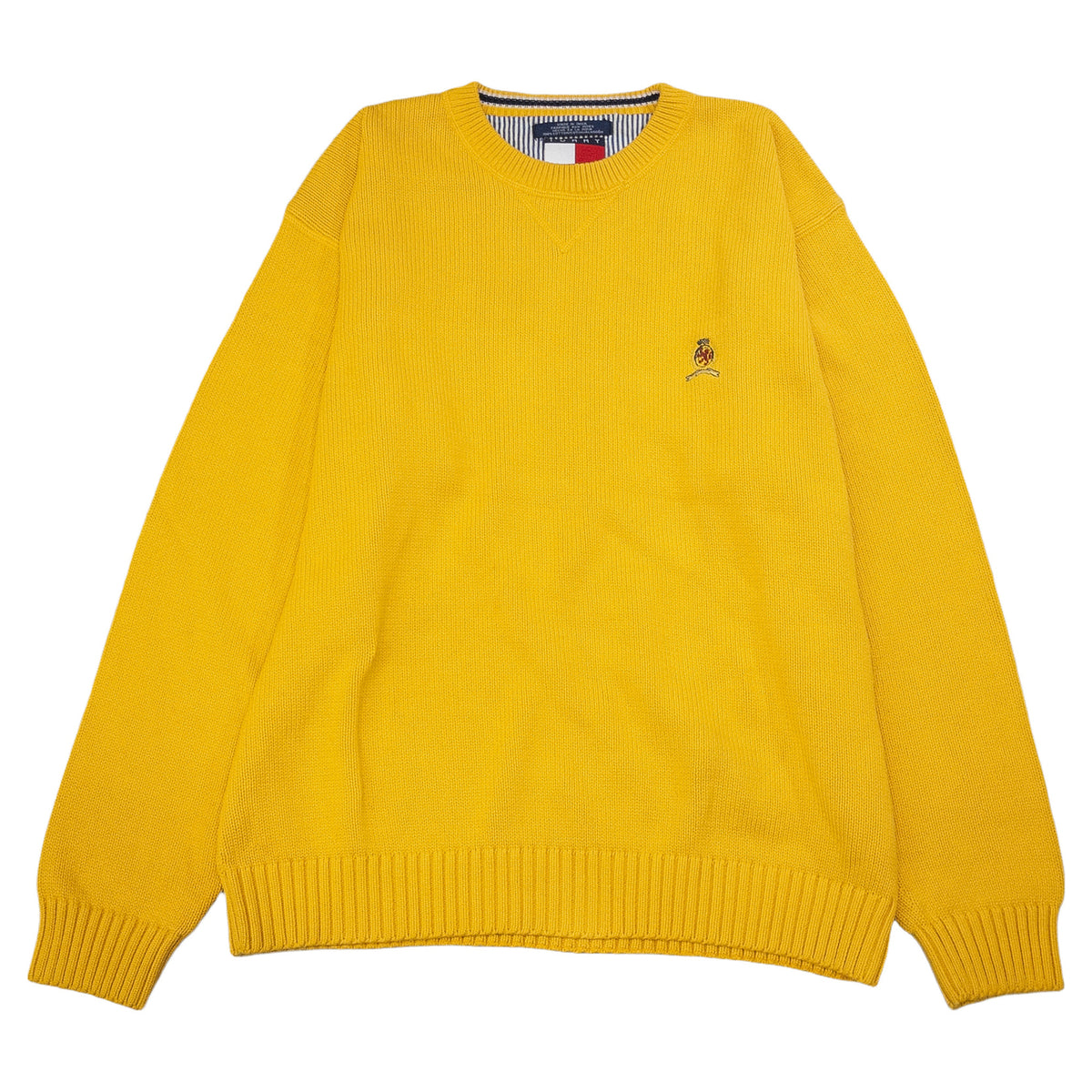 [メンズXL] 90年代 Tommy Hilfiger/トミーヒルフィガー ニット セーター ワンポイント