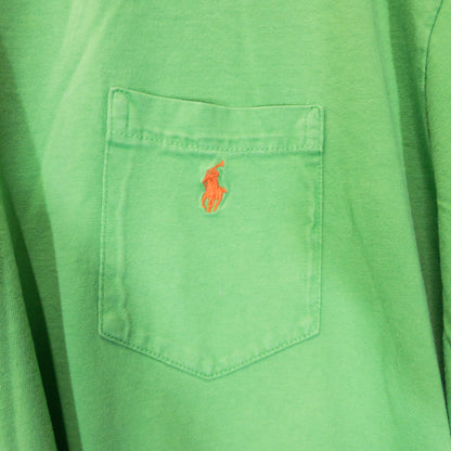 [メンズXXL] 90〜00年代 Polo Ralph Lauren/ポロラルフローレン Tシャツ ポケットロゴ刺繍 ワンポイント