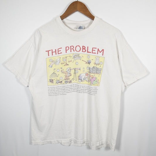 [メンズL] 80〜90年代 Hanes/ヘインズ Tシャツ 企業T