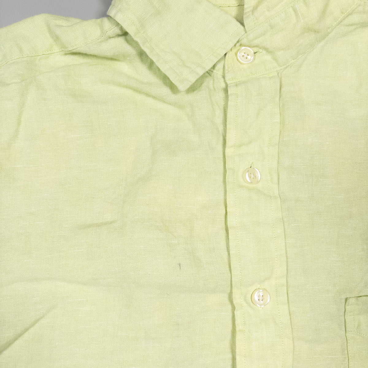 [メンズL] 00年代 Brooks Brothers/ブルックスブラザーズ 長袖シャツ リネンシャツ 無地