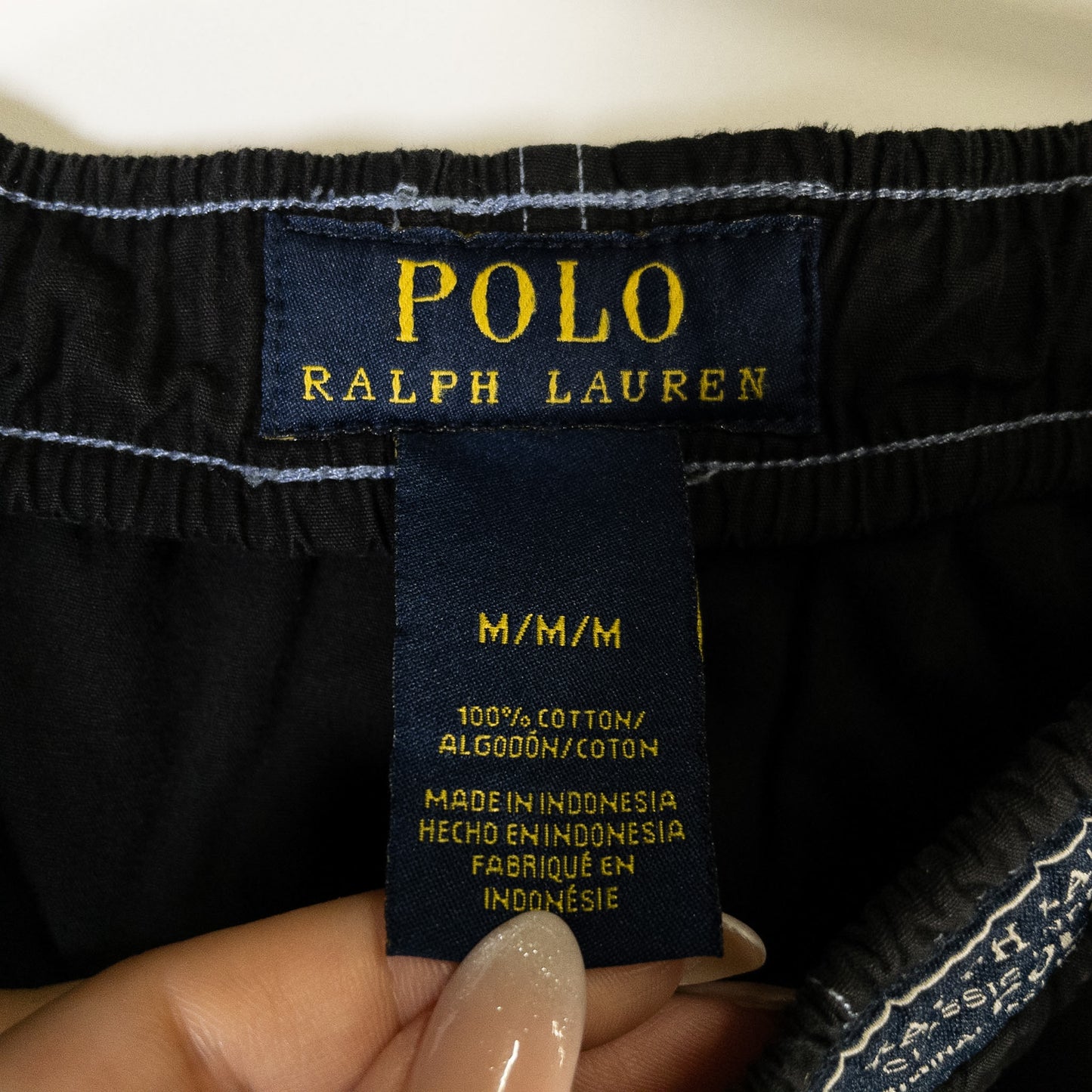 [メンズW30] 00年代 Polo Ralph Lauren/ポロラルフローレン イージーパンツ スリーピングパンツ 黒染め