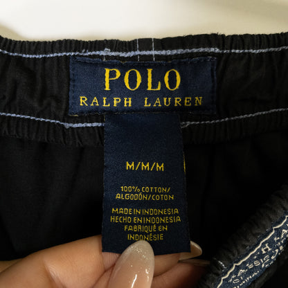 [メンズW30] 00年代 Polo Ralph Lauren/ポロラルフローレン イージーパンツ スリーピングパンツ 黒染め