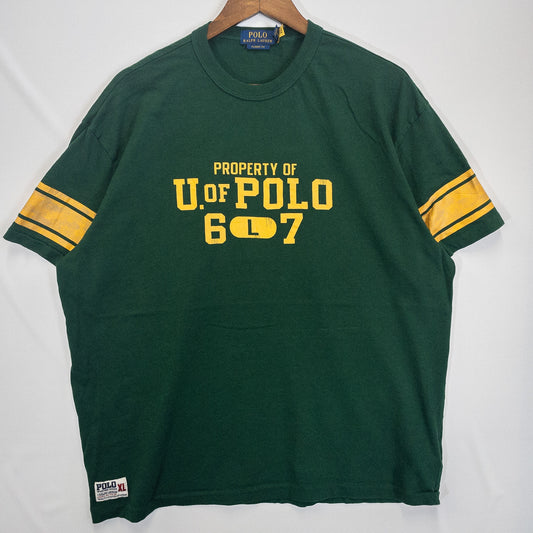 [メンズXL] 00年代 Polo Ralph Lauren/ポロラルフローレン Tシャツ ロゴ 袖プリント