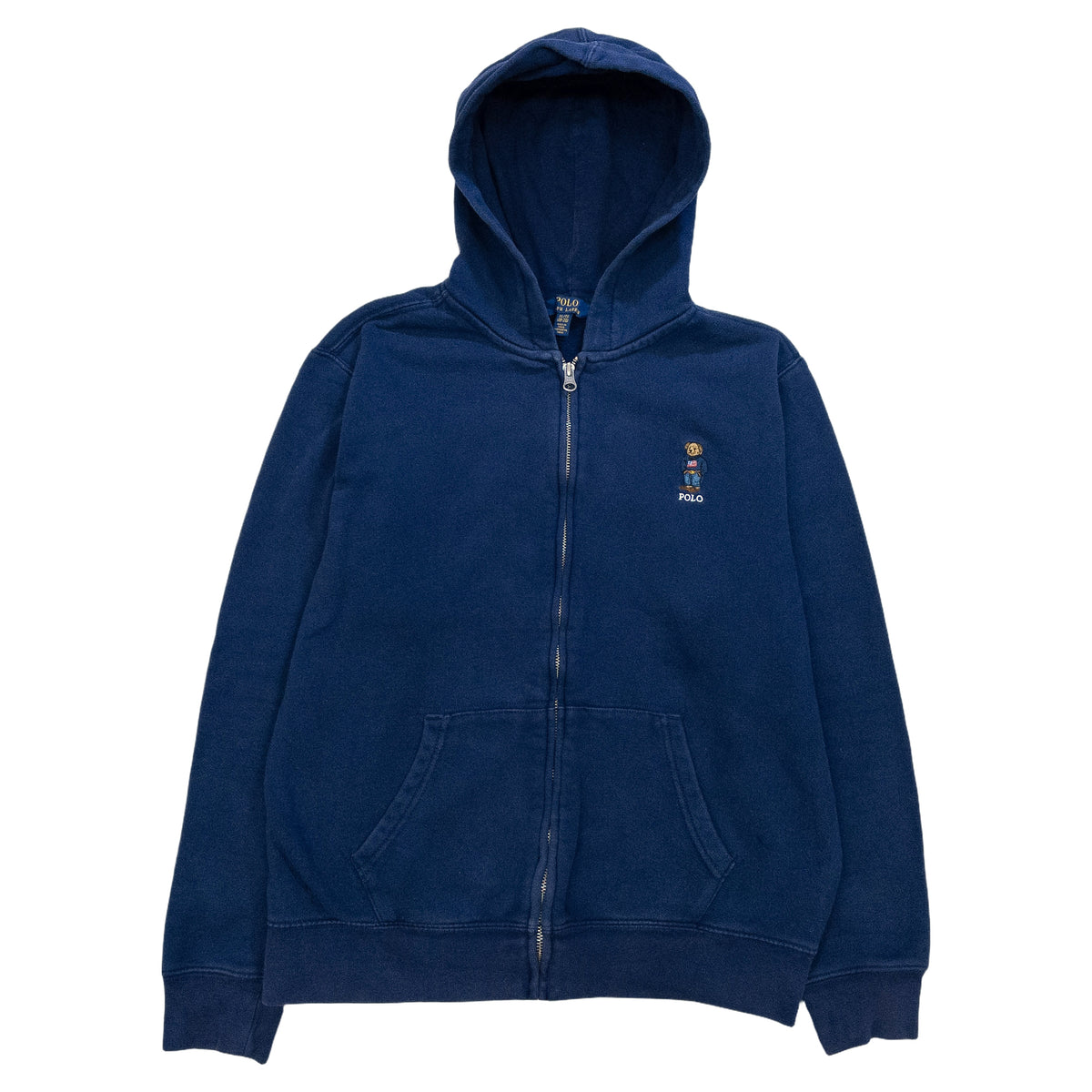 [メンズM] 00年代 Polo Ralph Lauren/ポロラルフローレン パーカー ポロベア フルジップ