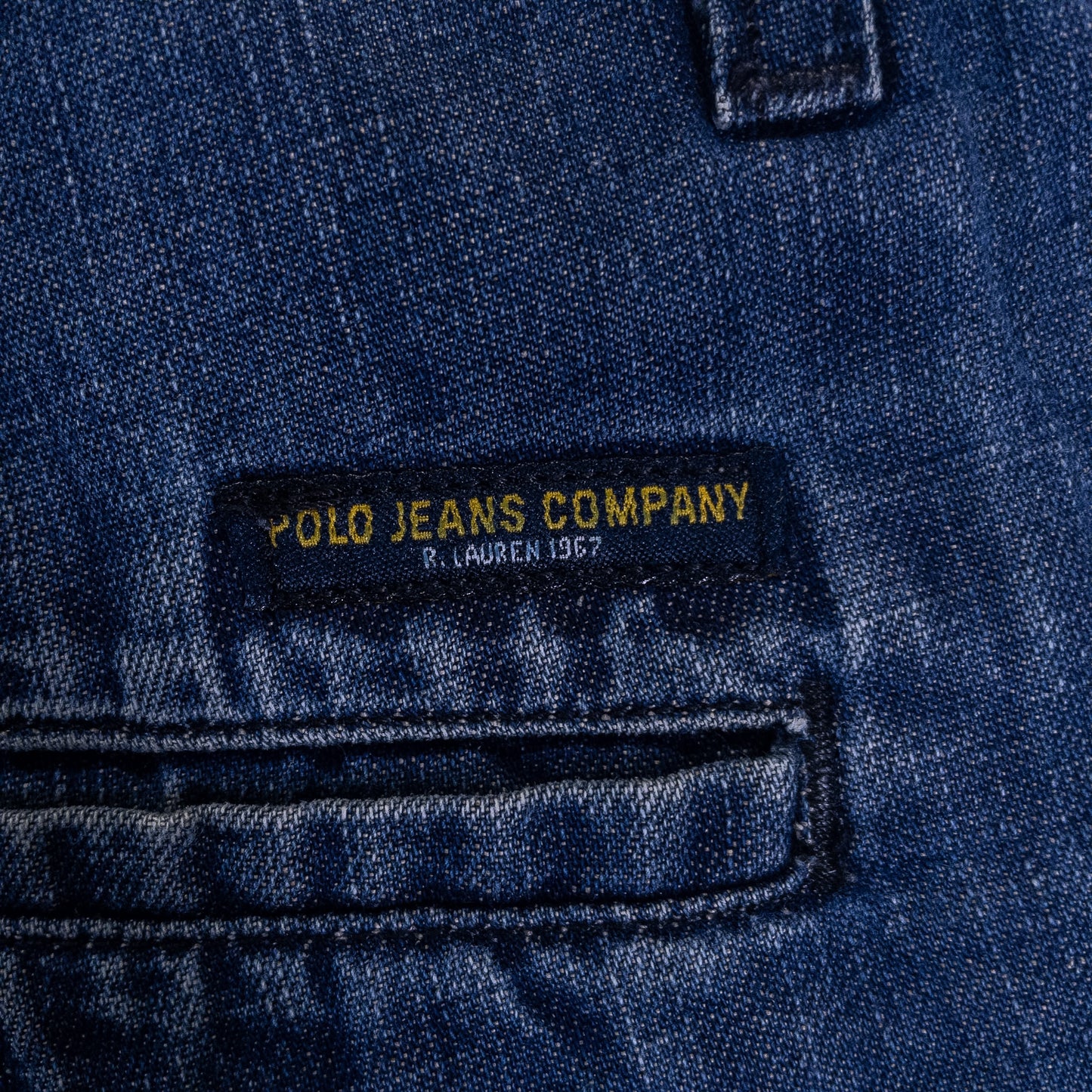 デニムショーツ W38  コットン85% リネン35% メキシコ製 POLO JEANS COMPANY/ポロジーンズカンパニー