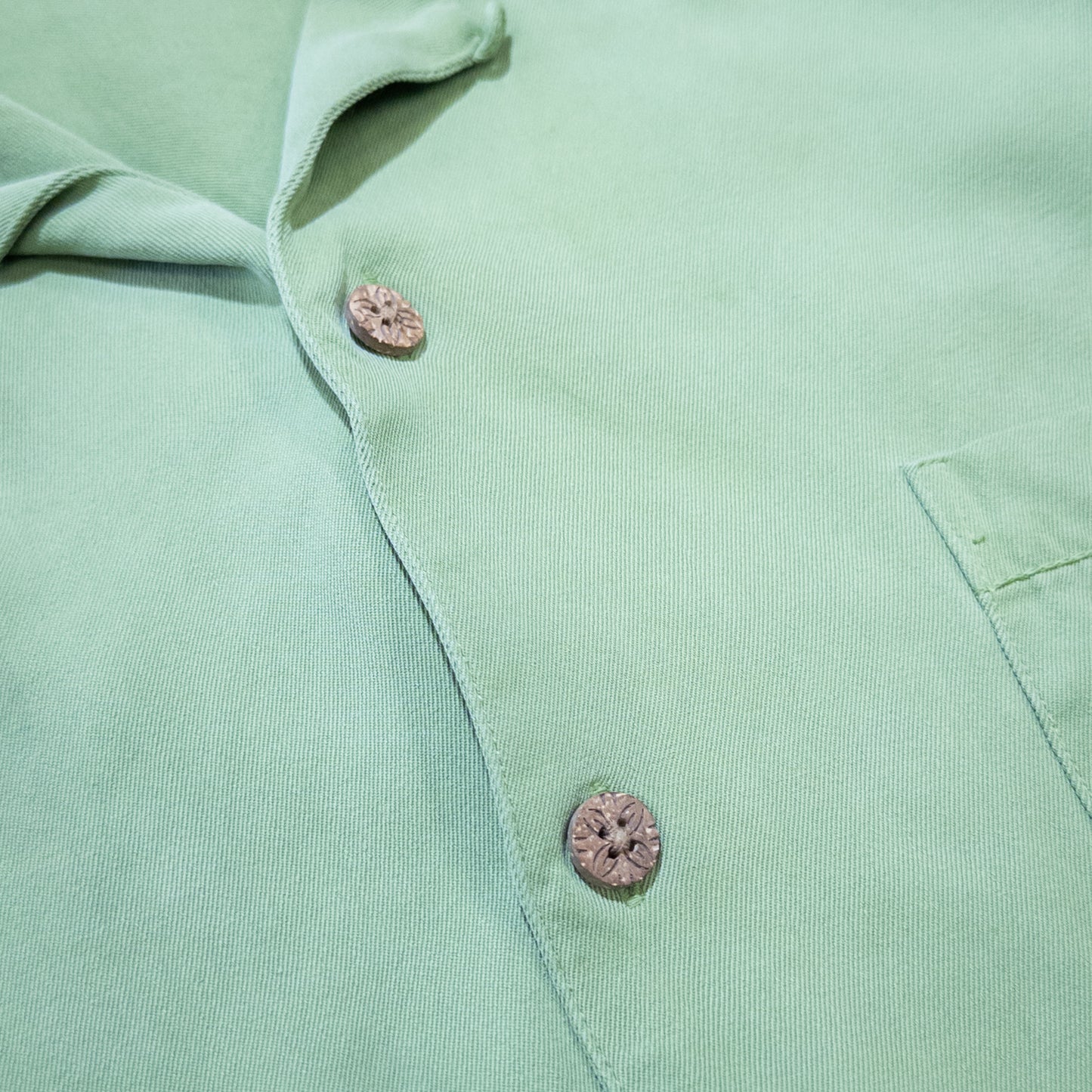 [メンズL] 90〜00年代 Tommy Bahama/トミーバハマ 半袖シャツ 無地 シルク 開襟