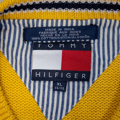 [メンズXL] 90年代 Tommy Hilfiger/トミーヒルフィガー ニット セーター ワンポイント