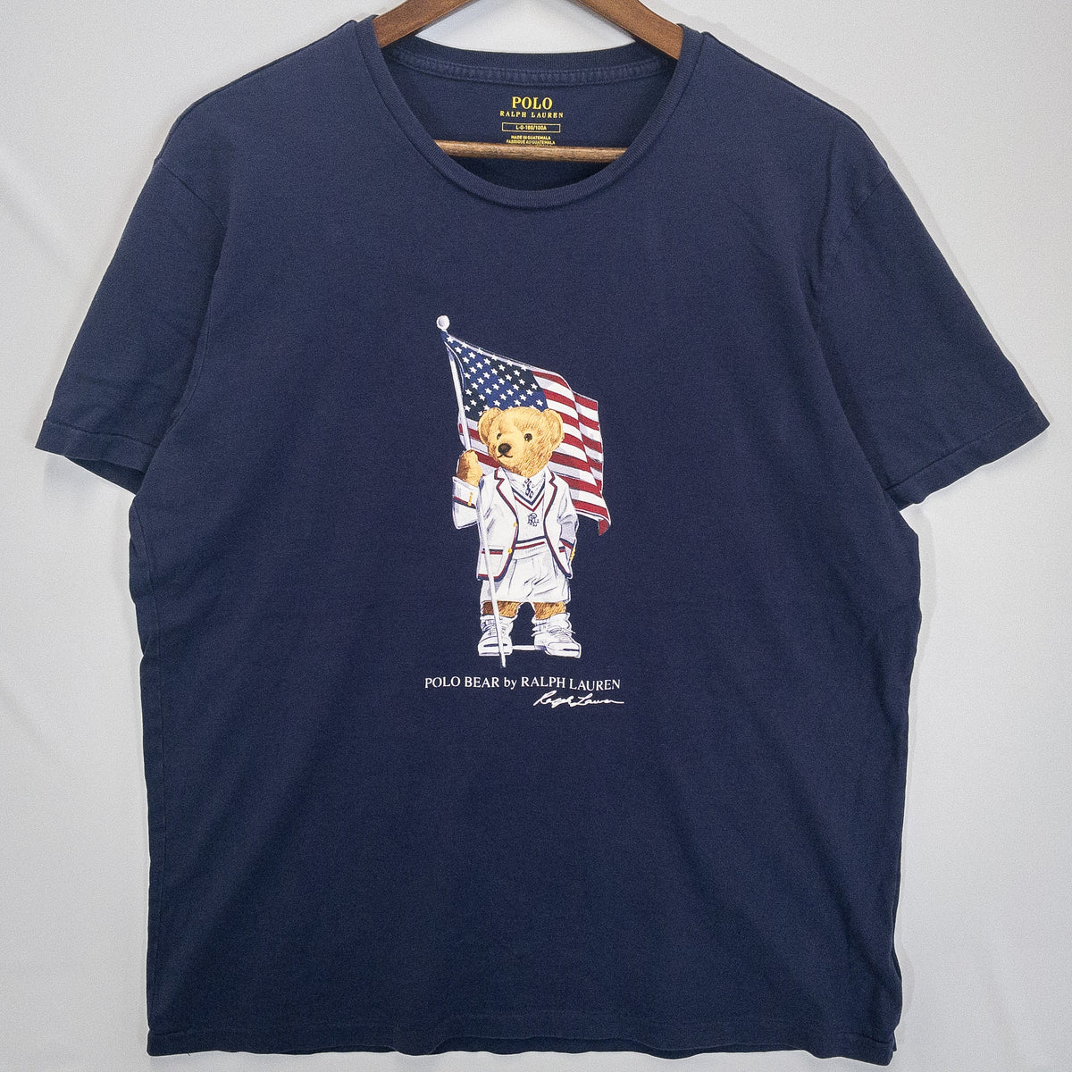 [メンズL] 00年代 Polo Ralph Lauren/ポロラルフローレン Tシャツ ポロベアー プリント