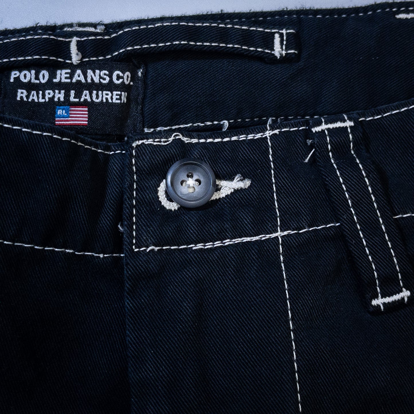 [メンズW33] 90〜00年代 POLO JEANS COMPANY/ポロジーンズカンパニー チノパン ラルフローレン 黒染め