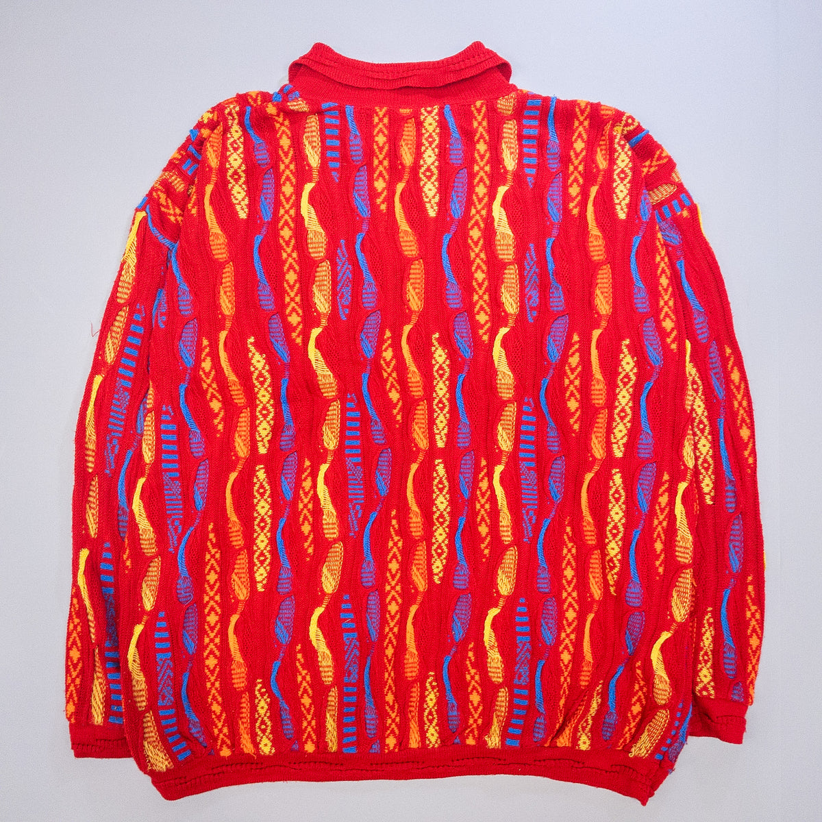 [メンズXL] 90年代 COOGI/クージー ニット セーター AUSTRALIA BSICS 3Dニット ハーフジップ