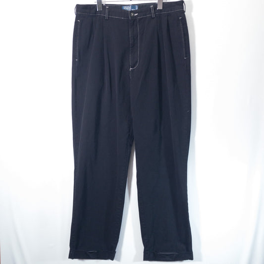 [メンズW35] 90〜00年代 Polo by Ralph Lauren/ポロバイラルフローレン チノパン HAMMOND PANT 黒染め