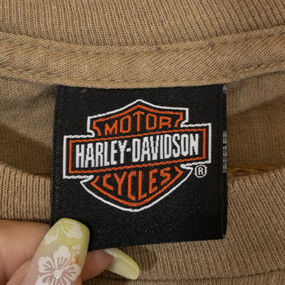 Harley-Davidson ハーレーダビッドソン Tシャツ XL ブラウン ロゴプリント