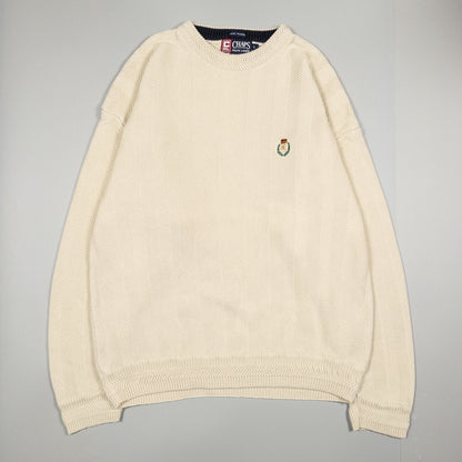[メンズXL] 90年代 CHAPS RALPH LAUREN/チャップスラルフローレン ニット セーター ヘリンボーン コットンニット