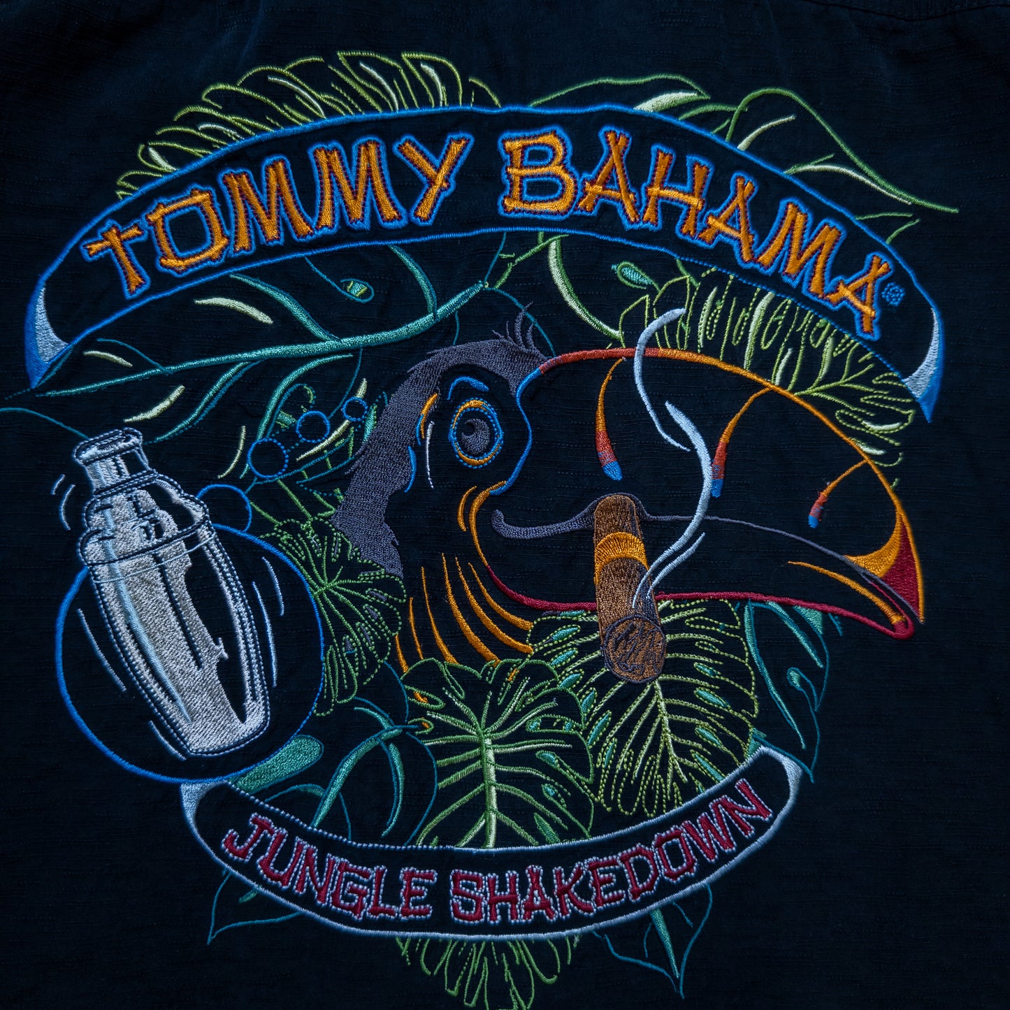 [メンズ3XL] 90年代 Tommy Bahama/トミーバハマ アロハシャツ・かりゆしウェア バック刺繍 開襟シャツ