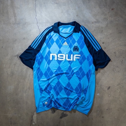 [メンズXXL] 00年代 adidas/アディダス ゲームシャツ サッカーユニフォーム オリンピック・マルセイユ