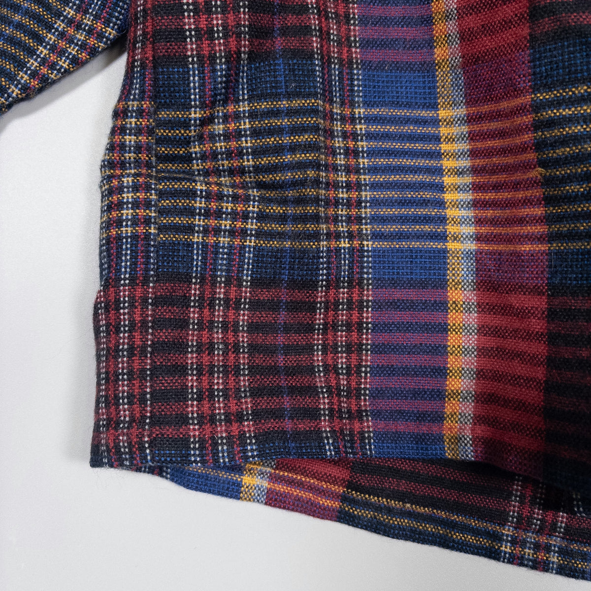 [メンズM] 90〜00年代 VAN HEUSEN/ヴァンヒューゼン 長袖シャツ チェック ボタンダウン 裏地付き