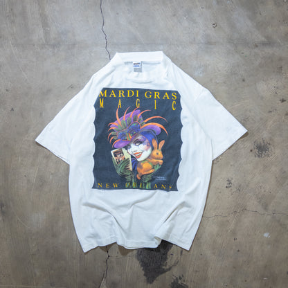 [メンズM] 80年代 Tシャツ アートTシャツ Andrea Mistretta Mardi Gras Magic グラフィック