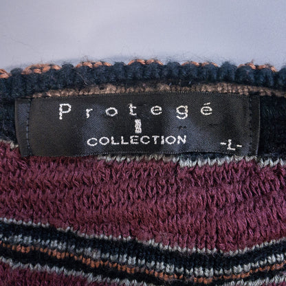[メンズXL] 90年代 Protege COLLECTION ニット セーター USA製 3Dニット