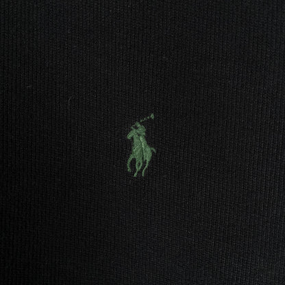 [メンズXXL] 90年代 Polo by Ralph Lauren/ポロバイラルフローレン ニット・セーター ハーフジップ 黒染め